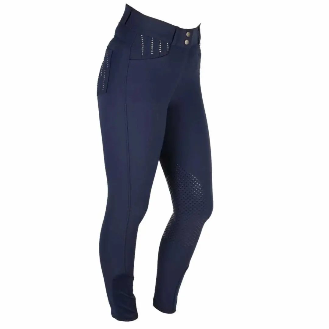 Mondoni Crystal II High Waist Knie Grip Rijbroek 44 - Grijs