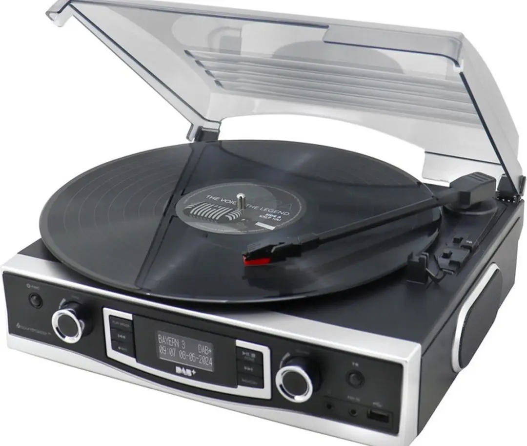 Soundmaster PL590SW Retro Platenspeler - DAB+ Radio & USB