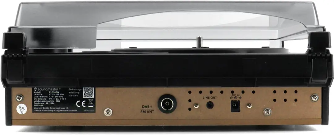 Soundmaster PL590SW Retro Platenspeler - DAB+ Radio & USB
