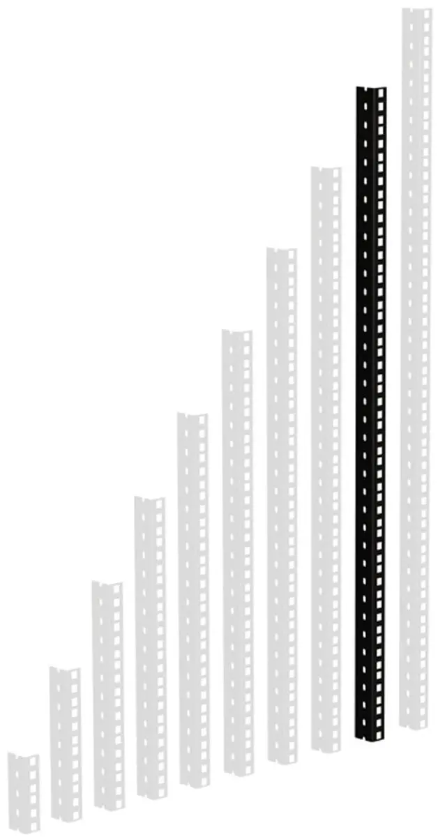 Adam Hall 61535B18 Rackrail 18 HE - Zwart
