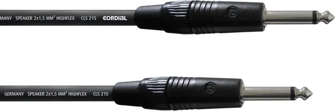 Cordial Essentials Luidsprekerkabel Neutrik Jack 6,3mm - 1,5m - Zwart - afbeelding 6 van 6
