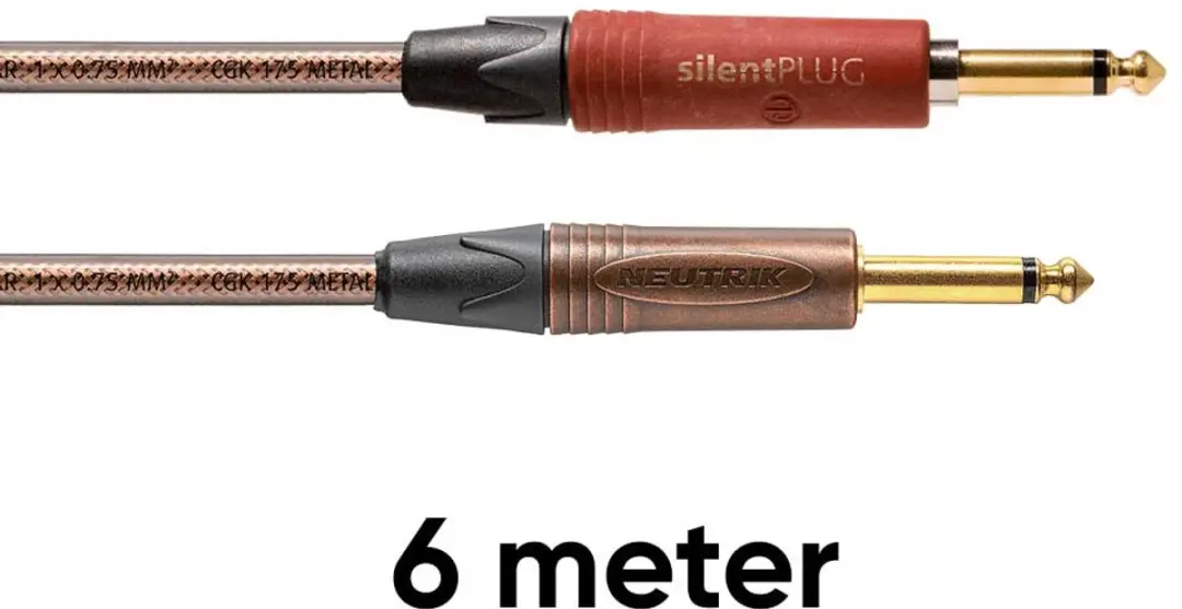 Cordial CSI 6 PP-METAL-SILENT Instrumentenkabel 6m - Bruin