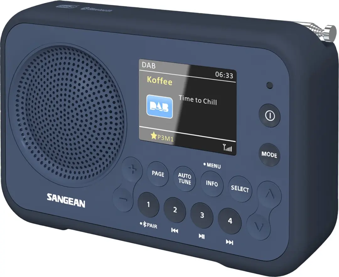 Sangean DPR-76BT Zakradio DAB+, VHF (FM) AUX, Bluetooth Toetsvergrendeling Donke