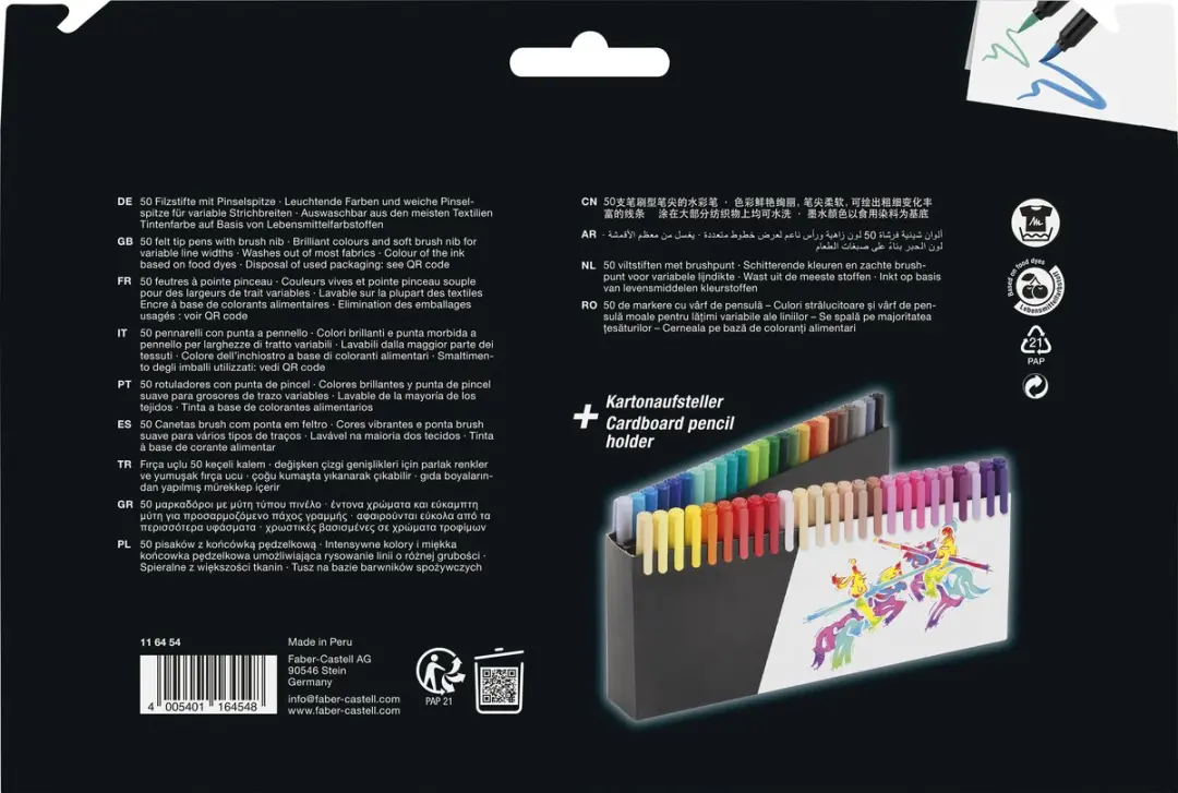 Faber-Castell Brushpen Black Edition FC-116454 - 50 Stuks