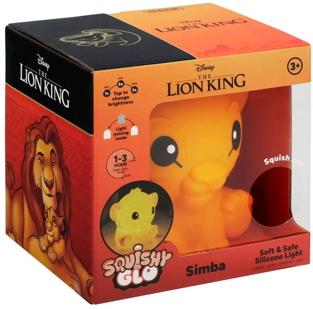 Paladone Simba SquishyGlo Nachtlamp - Warm wit licht - 15cm