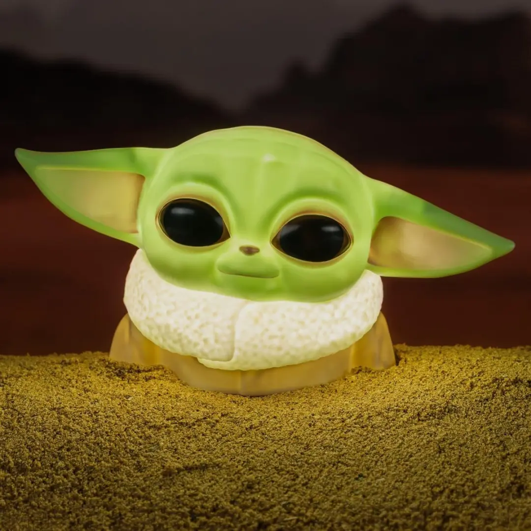 Paladone Mandalorian Grogu Nachtlampje - Officieel Star Wars - 2x AAA - Beige/ Groen