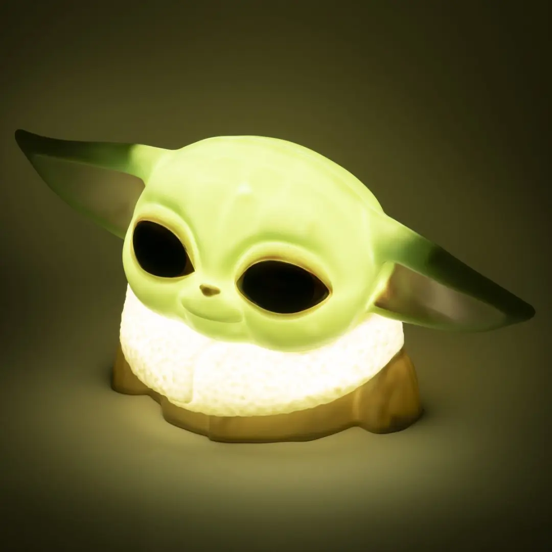 Paladone Mandalorian Grogu Nachtlampje - Officieel Star Wars - 2x AAA - Beige/ Groen