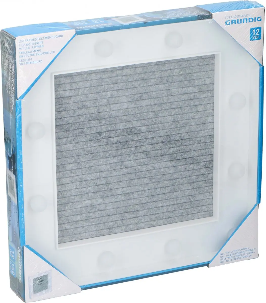 Grundig Memobord Vilt 150 Letters/symbolen 30 Cm Wit