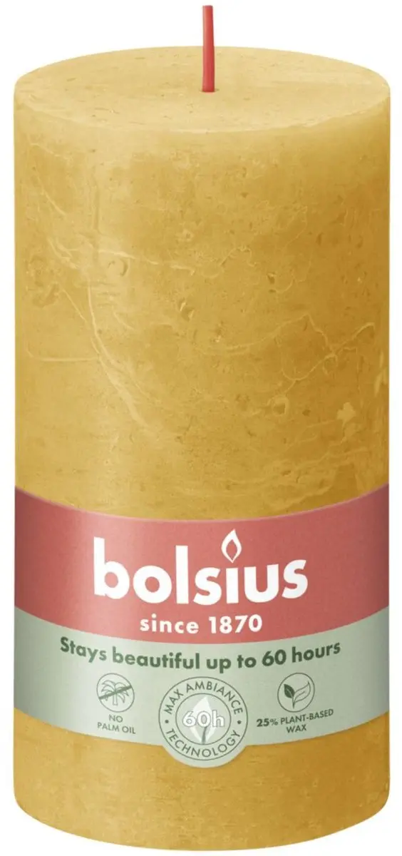 Bolsius Stompkaars Geel 68cm
