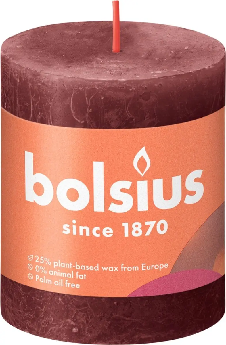 Bolsius Rustiek Stompkaars Ø68mm - Bruin