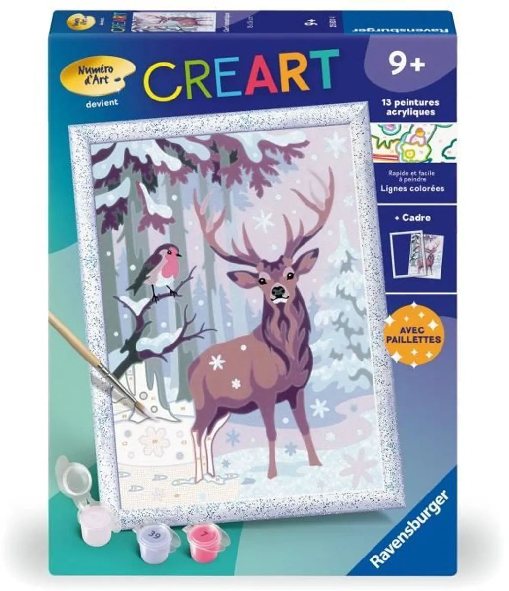 Ravensburger CreArt Kids Romantisch Hert Schilderen op Nummer Kit 18x24cm