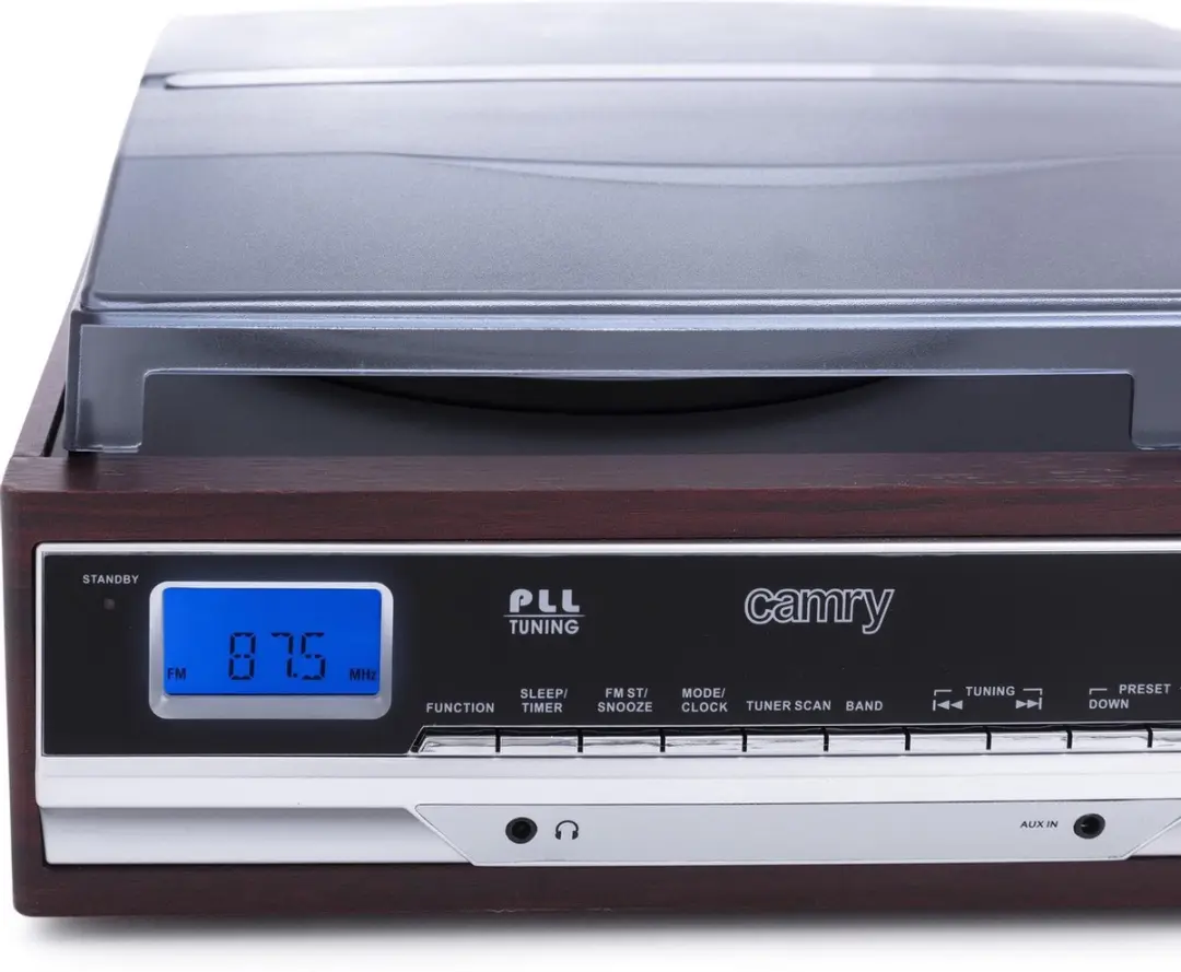 Camry CR1168 Platenspeler met Radio - Bruin - afbeelding 3 van 6