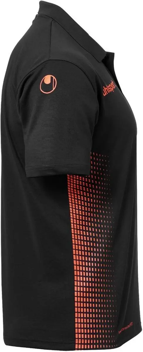 Uhlsport Score Polo Shirt XL - Zwart-Fluo Oranje