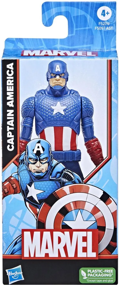Hasbro Marvel Captain America Spelfiguur - Blauw - afbeelding 3 van 3