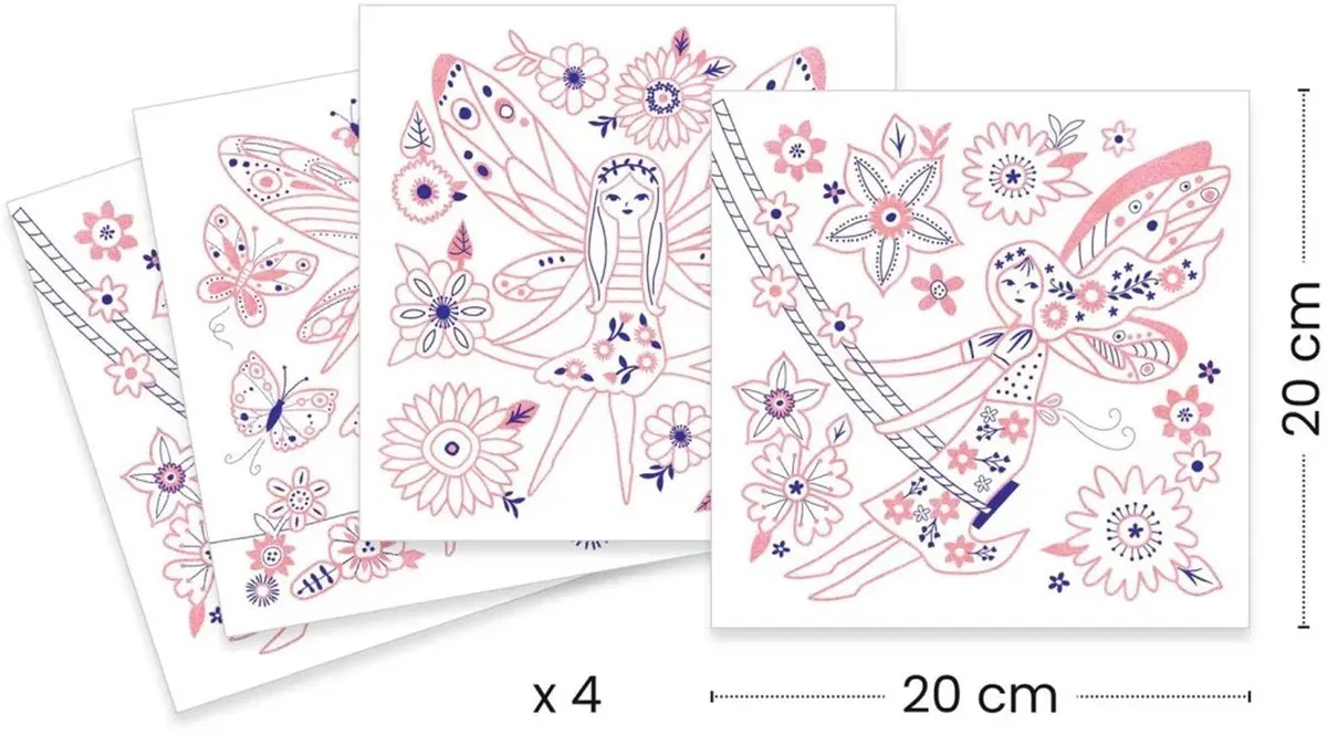 Djeco Kleine Vleugels Kleurplaten - Multicolor - 4 Stuks - afbeelding 2 van 5