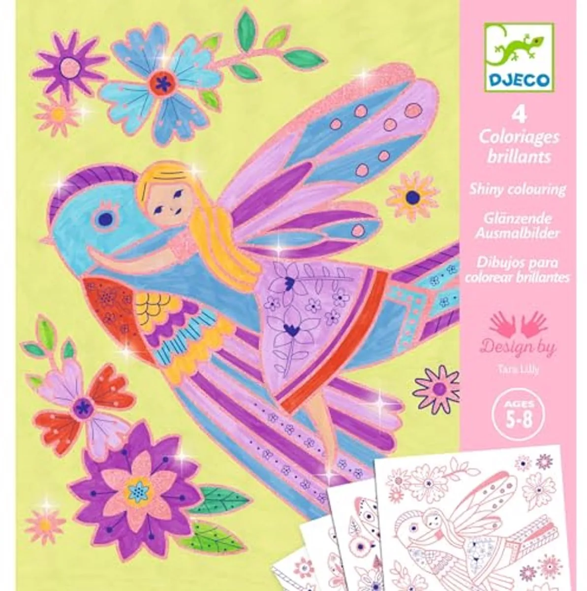 Djeco Kleine Vleugels Kleurplaten - Multicolor - 4 Stuks - afbeelding 5 van 5
