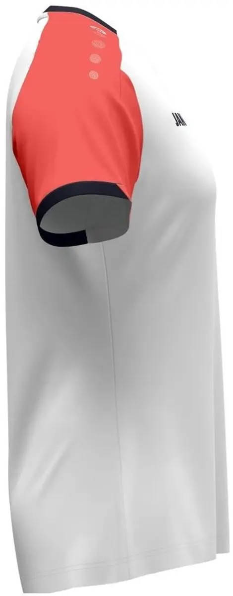 Jako Dynamic T-Shirt Dames M - Wit/Koraal/Marine