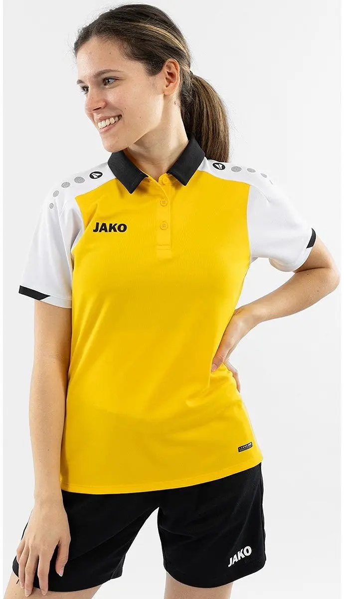 Jako Dynamic Polo Dames - Geel/Wit/Zwart S