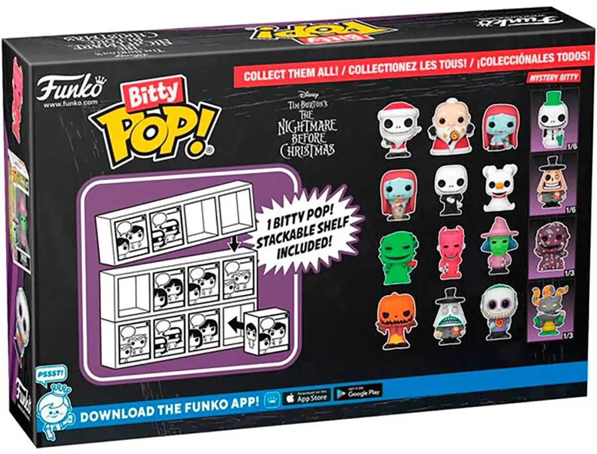 Funko The Nightmare Before Christmas Bitty Pop! 4 Pack - Mayor/Barrel/Pumpkin King/Mystery