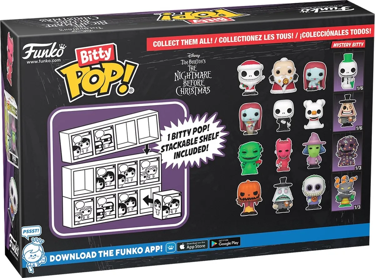 Funko The Nightmare Before Christmas Bitty Pop! 4 Pack - Mayor/Barrel/Pumpkin King/Mystery