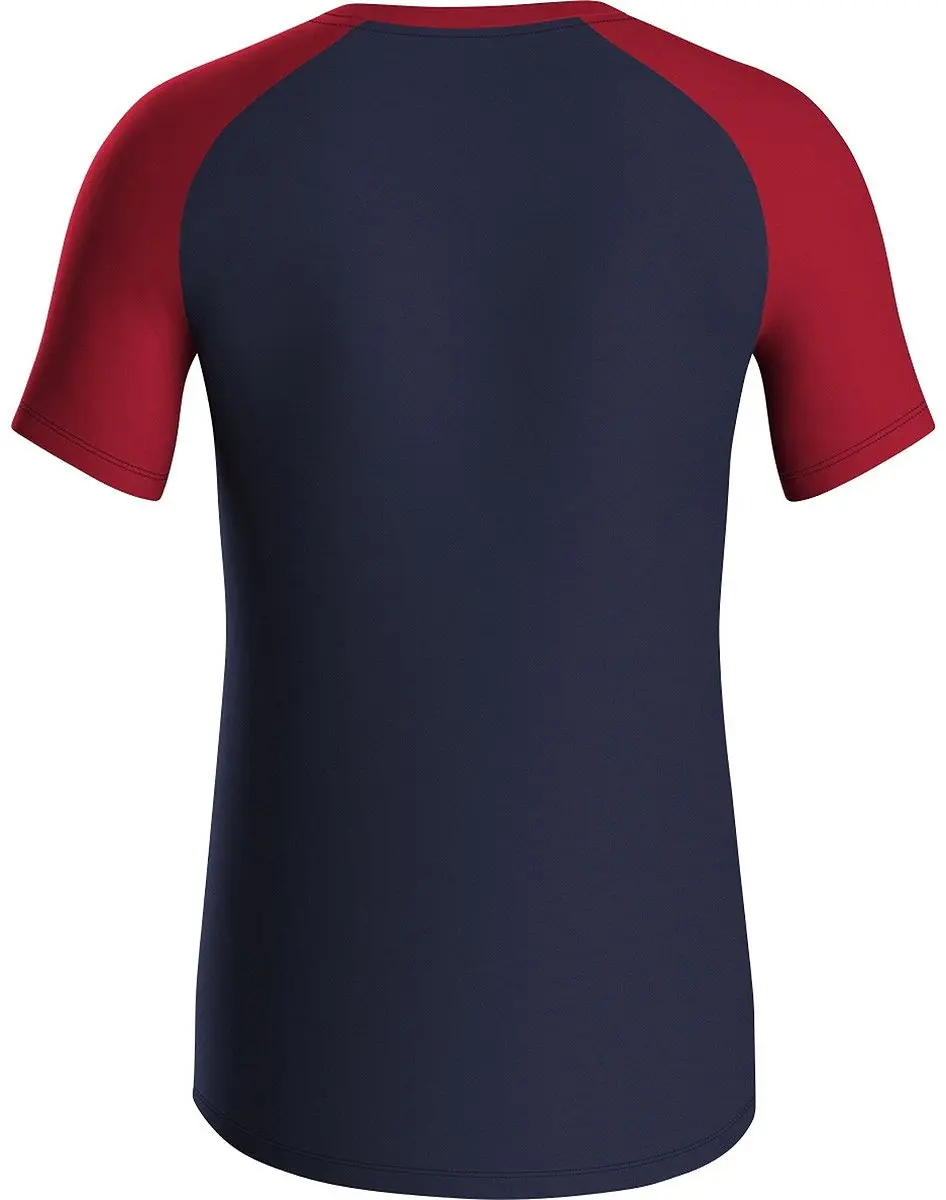 JAKO Iconic T-Shirt Kinderen 164 - Marine/Chilirood