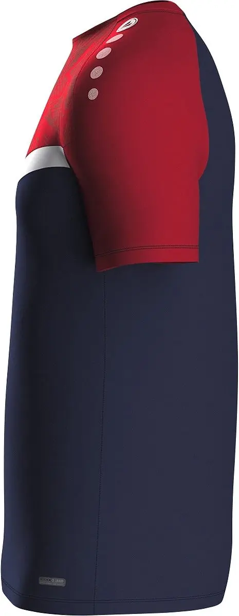 JAKO Iconic T-Shirt Kinderen 164 - Marine/Chilirood