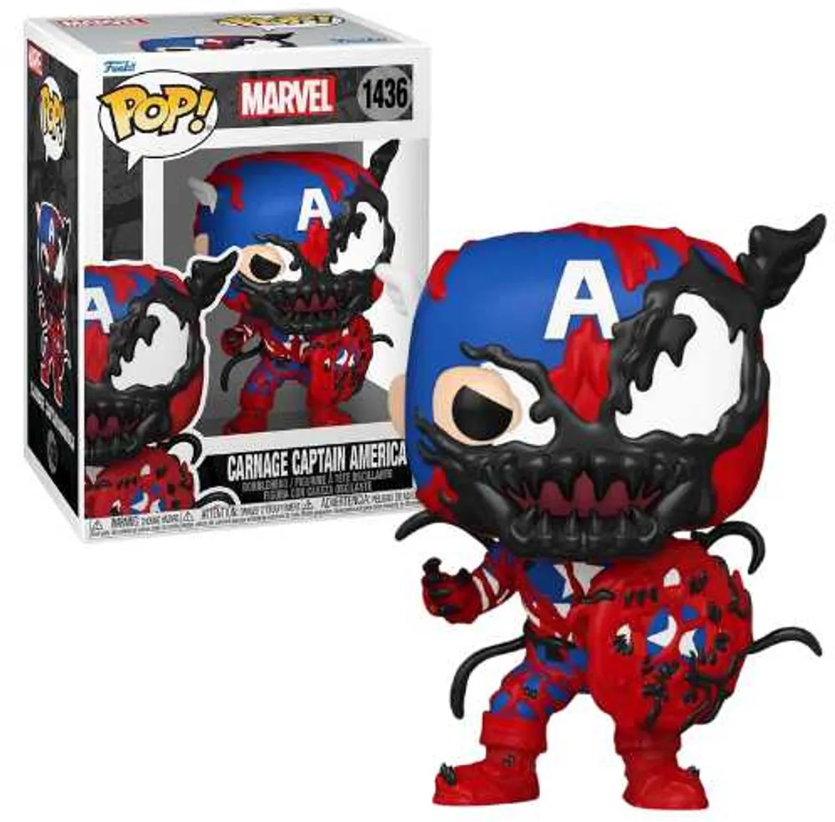 Funko Pop! Carnage Captain America 82644 - Vinylfiguur - Multicolor - afbeelding 6 van 6
