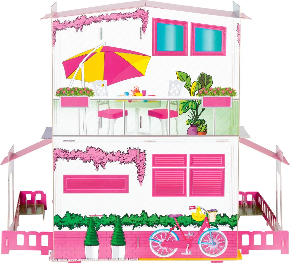 Barbie Droomvilla Poppenhuis - 14-delig - Roze