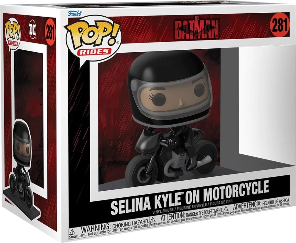 Funko Batman POP! Rides Deluxe Selina On Motorcycle 59287 - Zwart
