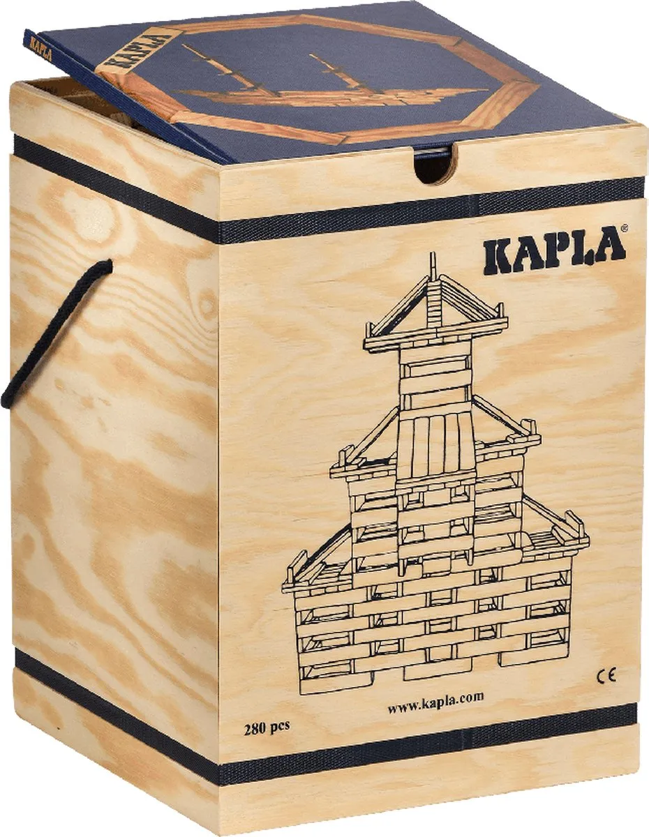 KAPLA Constructiespeelgoed Blauw Voorbeeldboek 280 Stuks