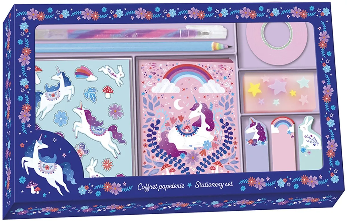 Janod Dreamland Unicorn Schrijfset - 11-delig Multicolor