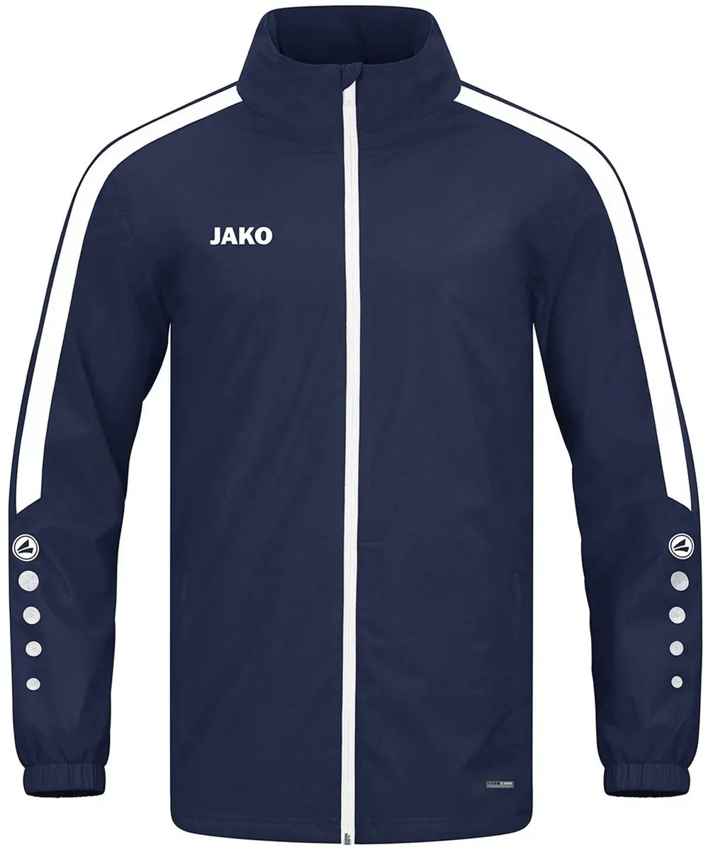 JAKO Power Regenjas Senior 3XL - Navy/Wit