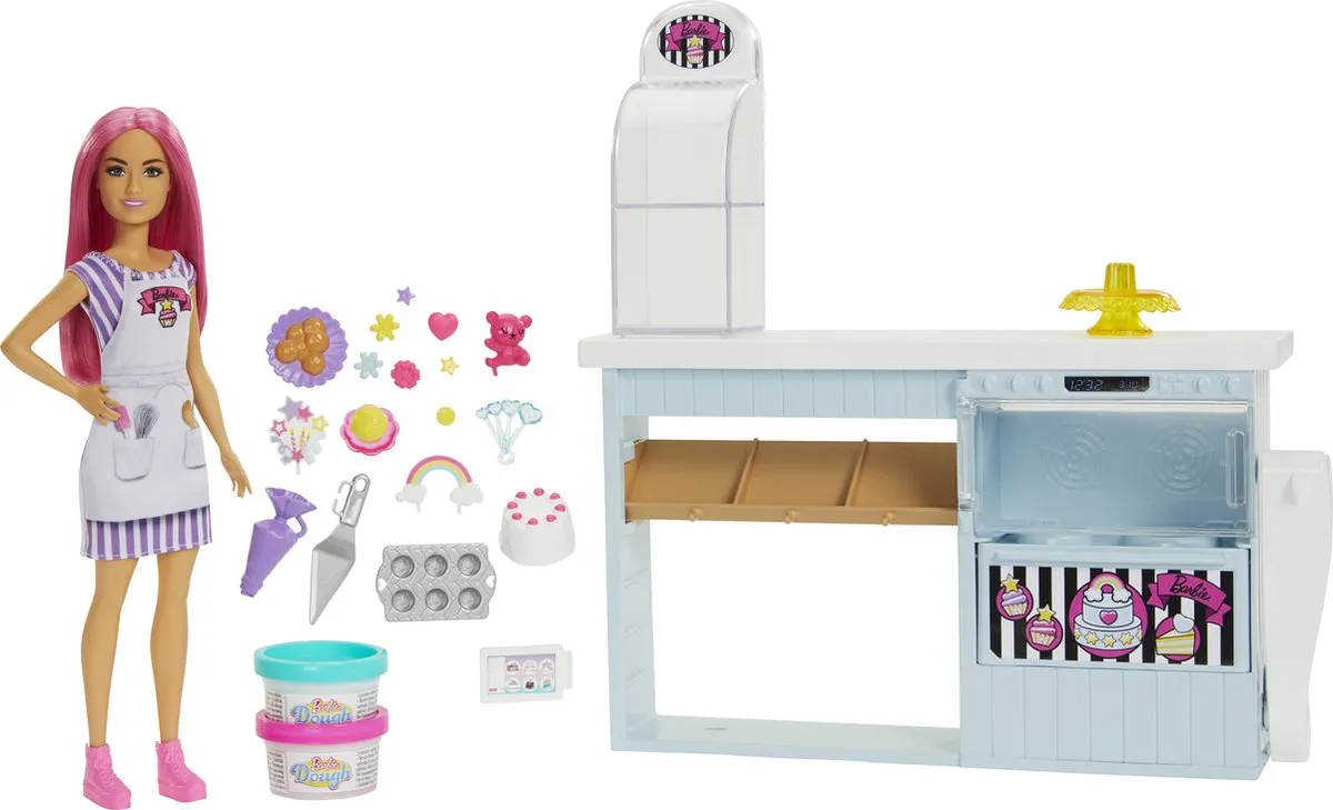 Barbie Bakkerij Speelfigurenset HGB73 - Meerkleurig - afbeelding 6 van 6