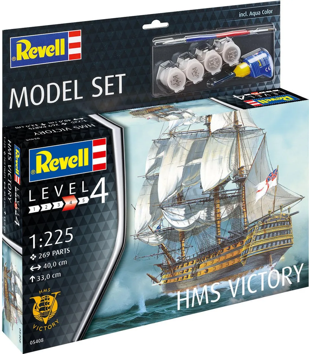 Revell HMS Victory 65408 Modelbouwpakket - 1:225 - 269 Onderdelen - Multi