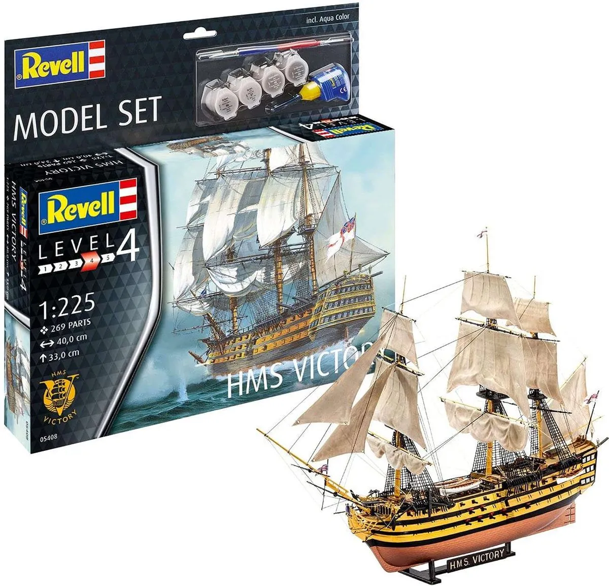 Revell HMS Victory 65408 Modelbouwpakket - 1:225 - 269 Onderdelen - Multi