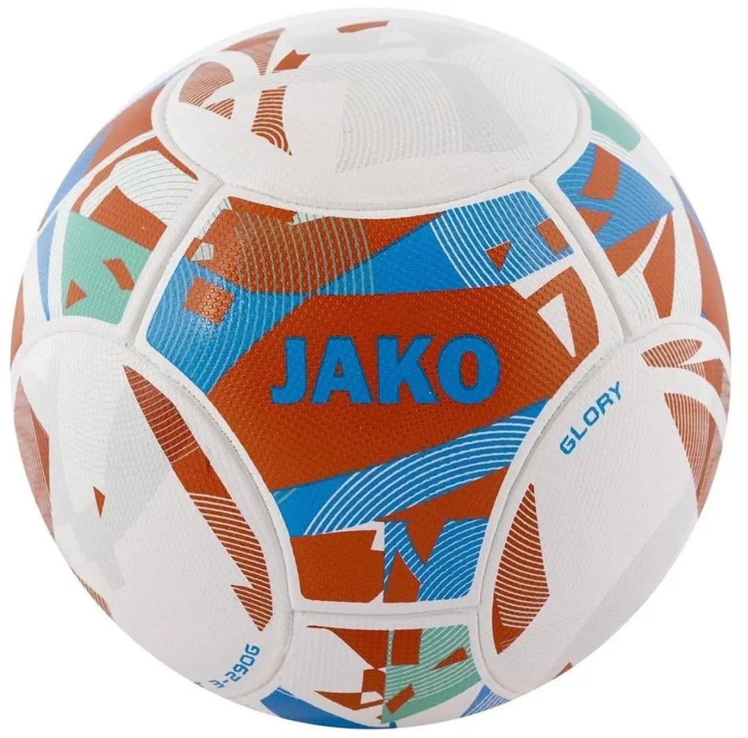 Jako Glory 290G Voetbal Maat 5 - Wit/Fluo Oranje/Blauw