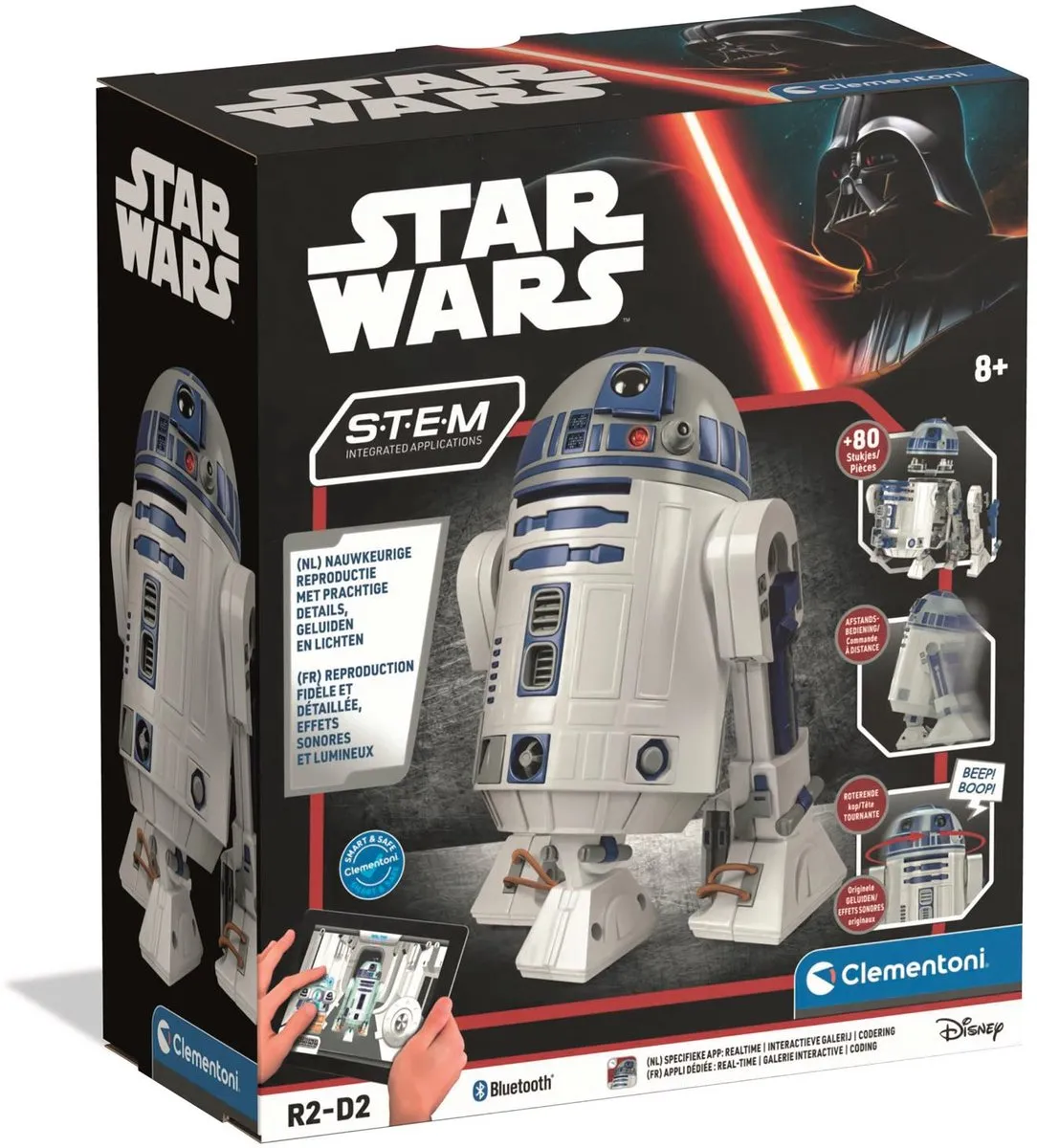 Clementoni Star Wars R2D2 Programmeerbare Bouwset 80 Onderdelen