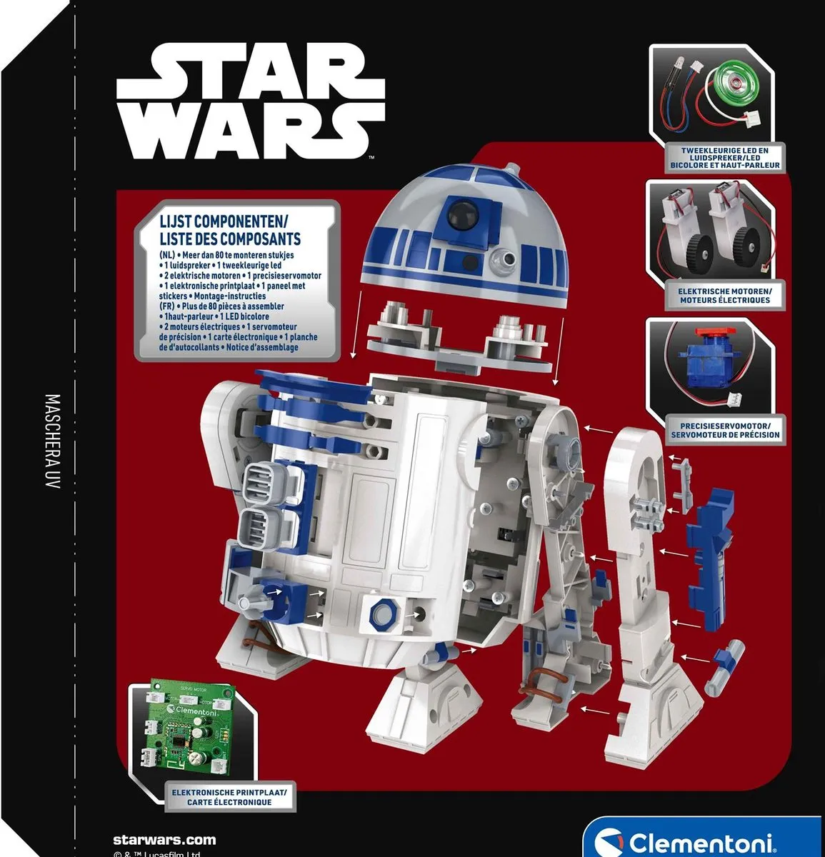 Clementoni Star Wars R2D2 Programmeerbare Bouwset 80 Onderdelen - Multikleur