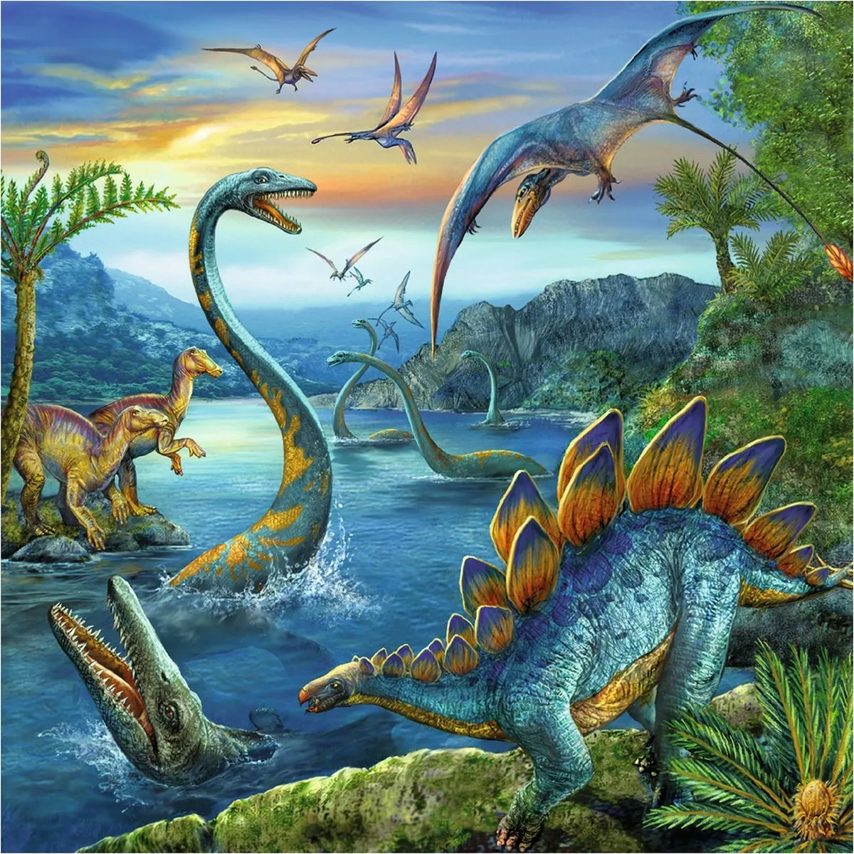 Ravensburger Dinosauriërs 3x49 Puzzels - Multicolor