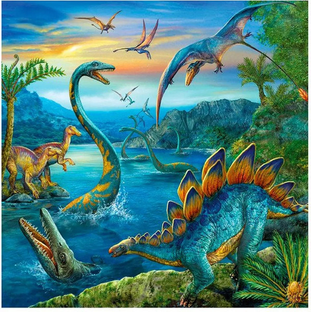 Ravensburger Dinosauriërs 3x49 Puzzels - Multicolor
