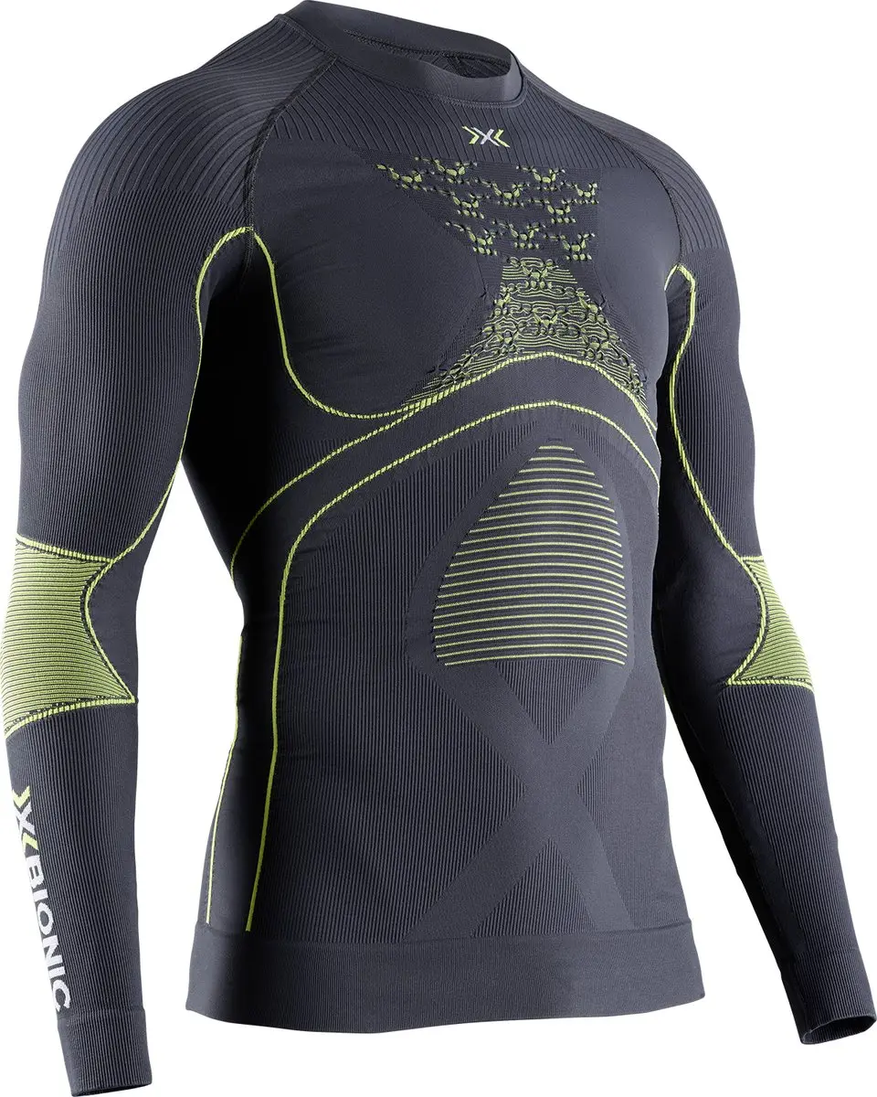 X-Bionic Energy Accumulator 4.0 Thermoshirt Lange Mouwen Heren Charcoal/Yellow