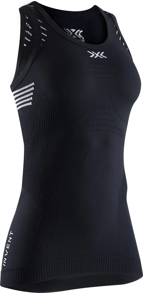 X-Bionic Invent 4.0 Mouwloos Sportshirt Dames Opal Black/Arctic White