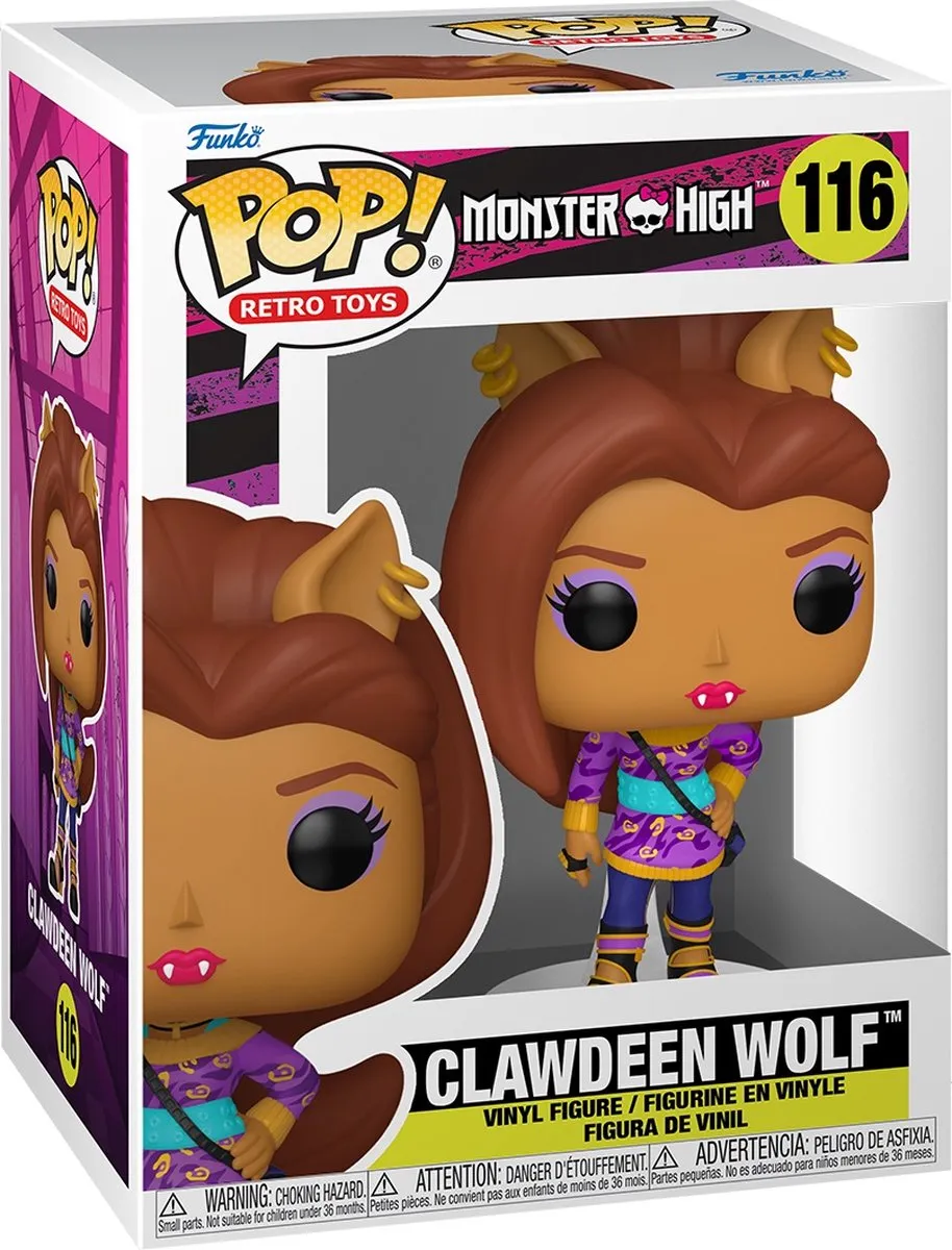 Funko Pop! Retro Toys Clawdeen Monster High - Veelkleurig