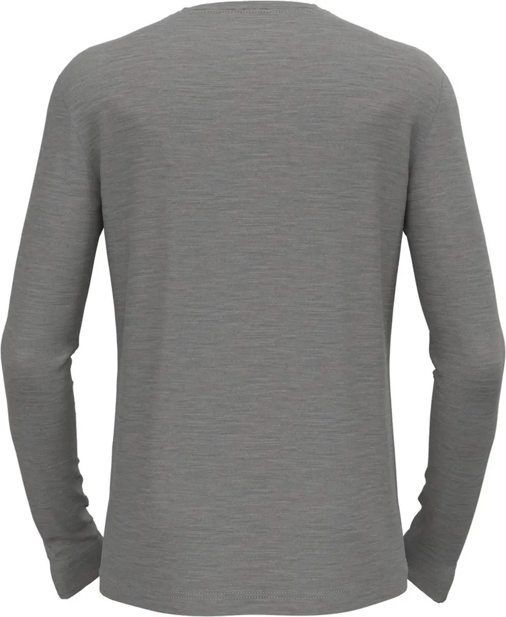 ODLO Natural Merino 200 Thermoshirt - Lange mouwen - Maat L - Grijs