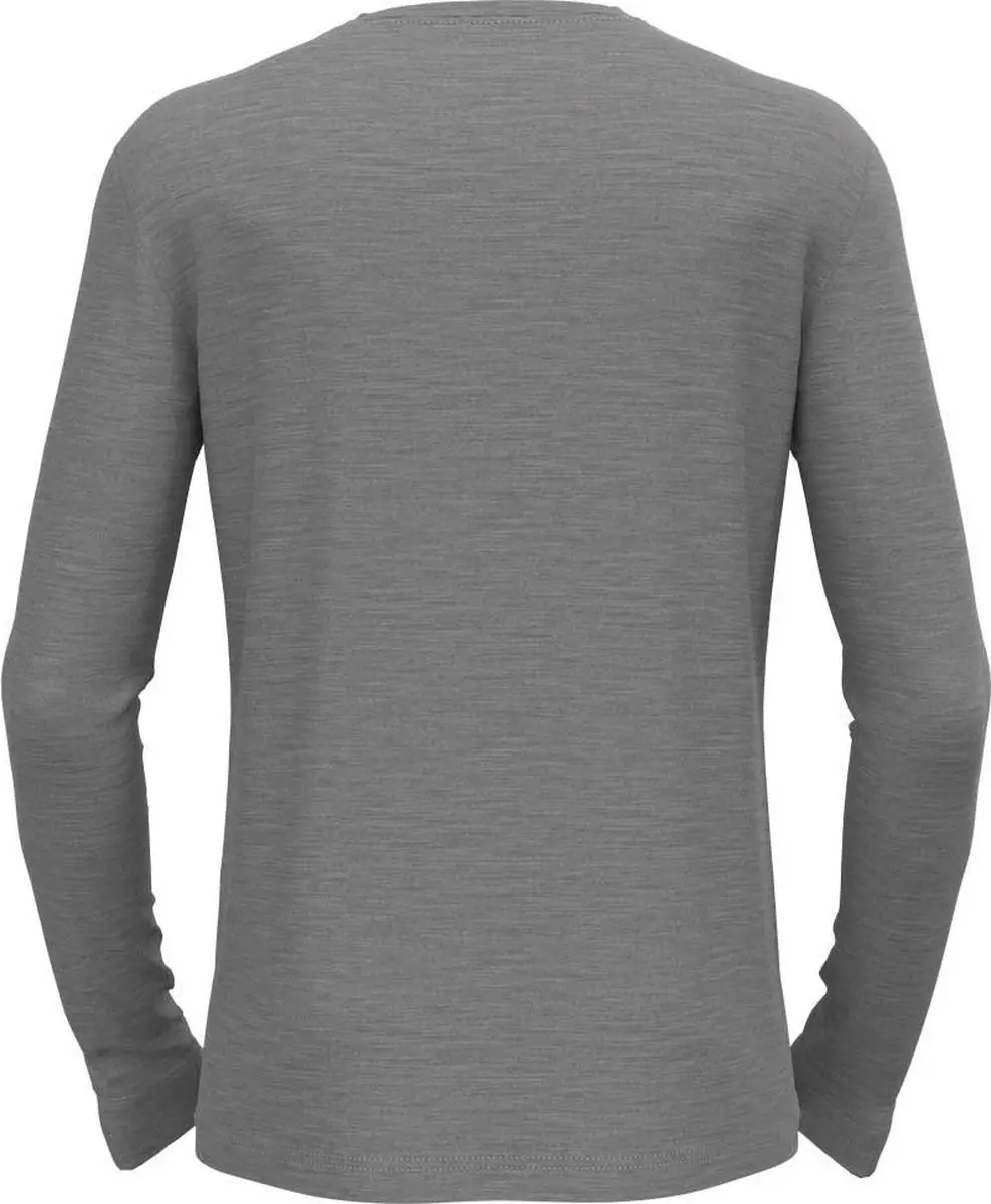 ODLO Natural Merino 200 Thermoshirt - Lange mouwen - Maat L - Grijs