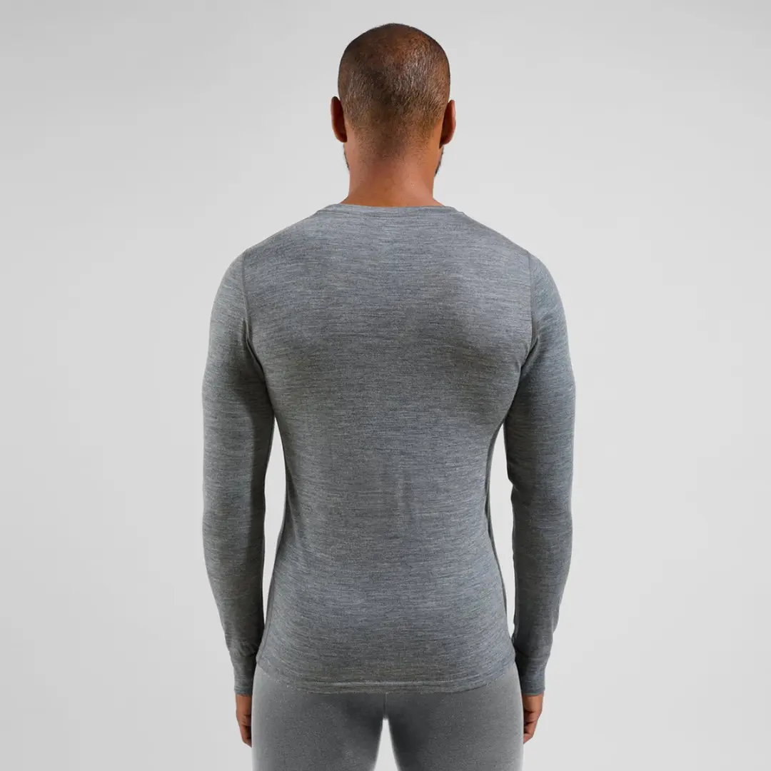 ODLO Natural Merino 200 Thermoshirt - Lange mouwen - Maat L - Grijs