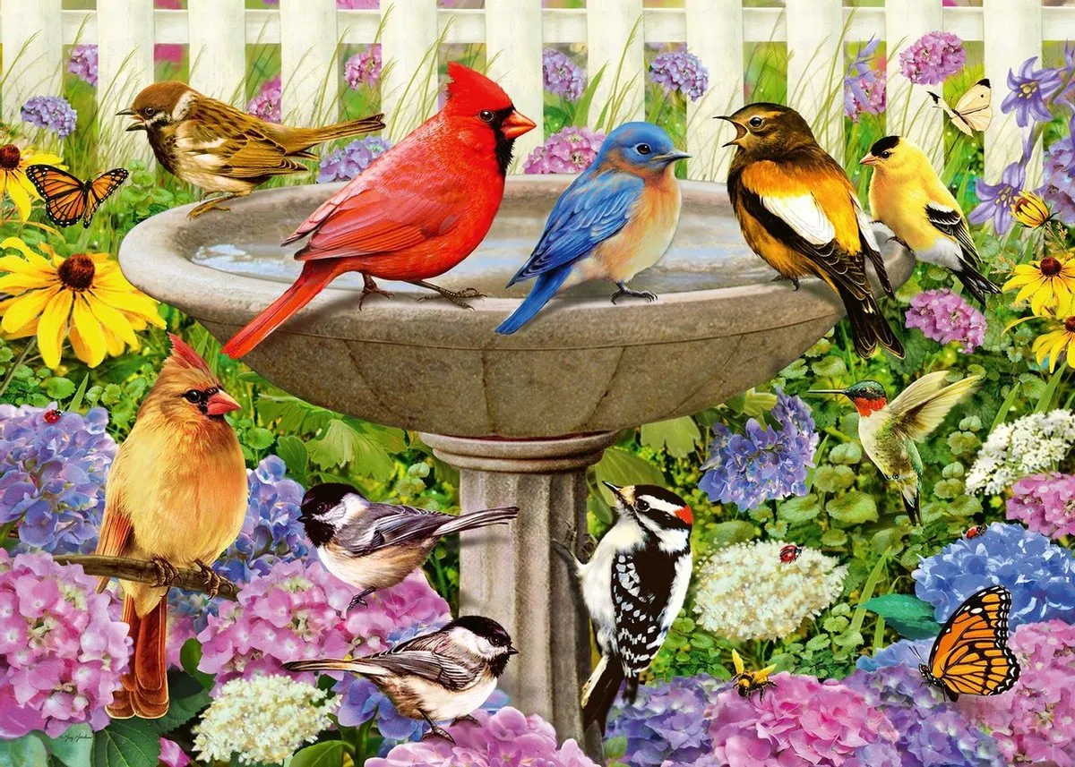 Ravensburger Bij het vogelbadje Legpuzzel 500 Stuks - 167937
