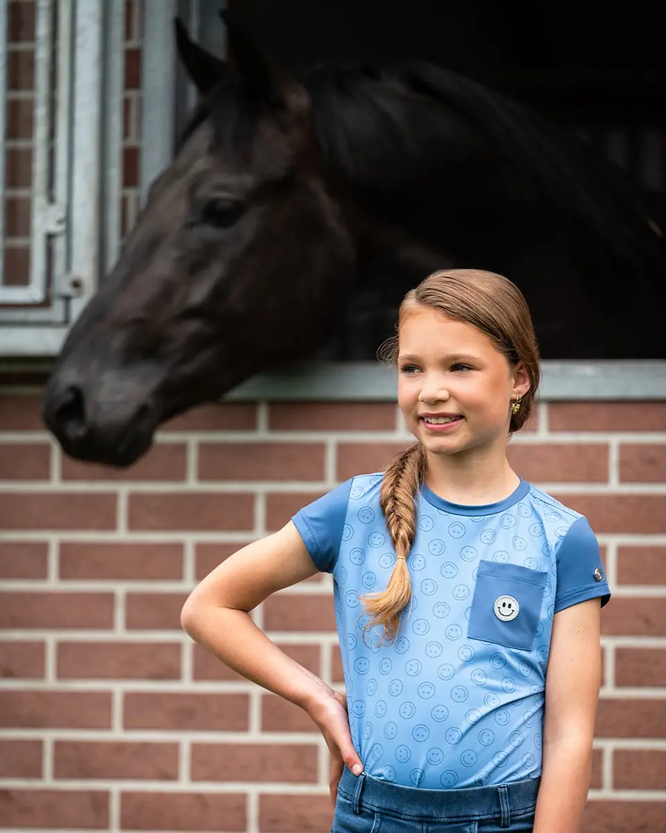 QHP Rosalynn Kids Shirt - 104 - Blauw