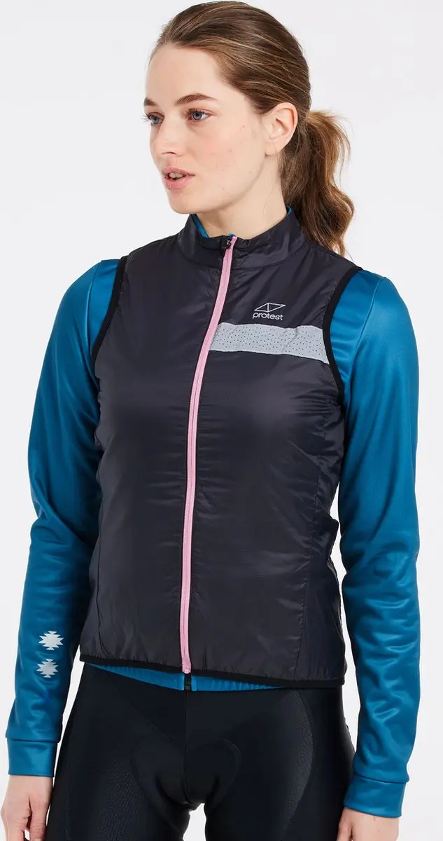 Protest Prtpraz Dames Bodywarmer Wielrennen XXL - True Black - afbeelding 6 van 6