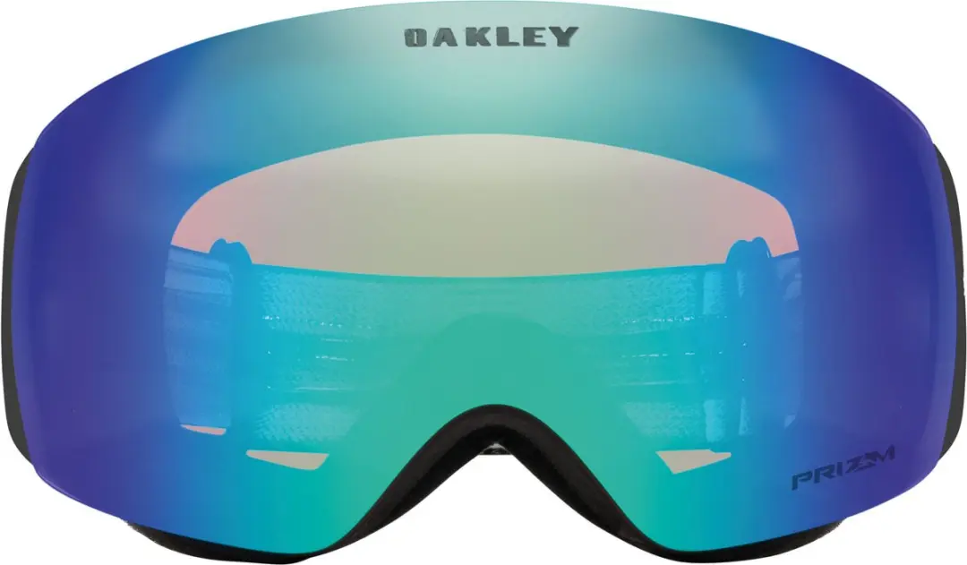 Oakley Flight Deck M Skibril Senior - Zwart/Wit - Blauwe Lens - afbeelding 3 van 6